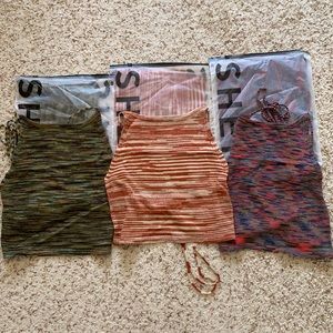 Shein 3 Knit Halter Crop Tops
